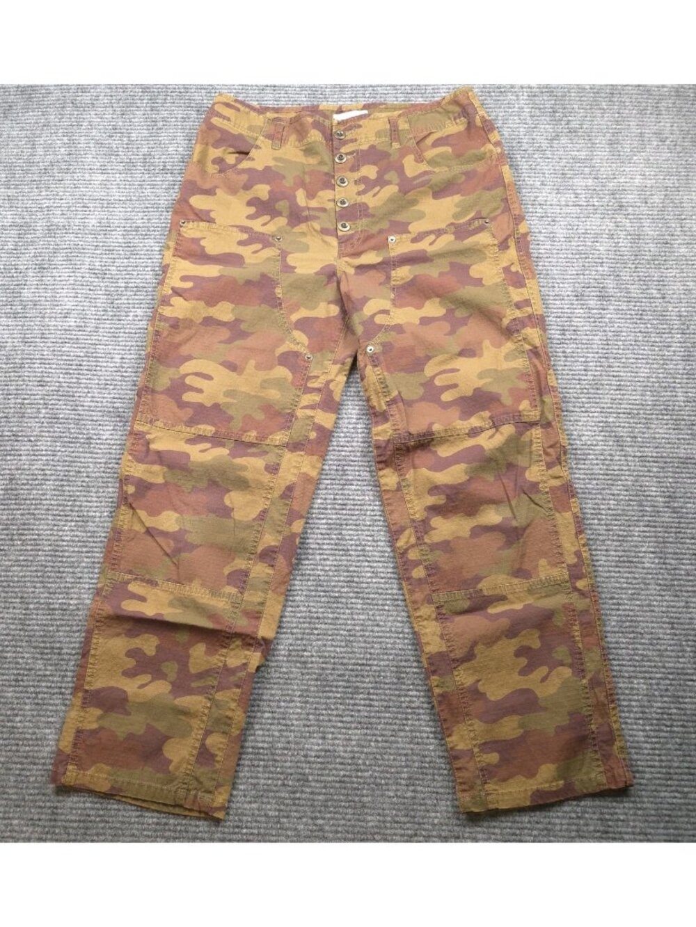 Sundance Catalog Quincy Camo Pants Women's 10 Green Brown Ripstop Lightweight